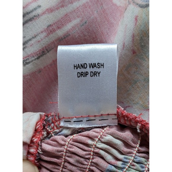 Faith Maxi Red Floral Dress, Tropical, Button Side Slit, Beaded Accents - Picture 9 of 16